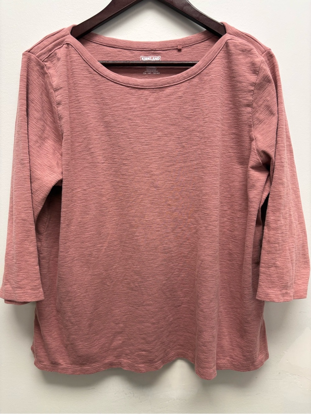 4 for $25 🌸 Kirkland Signature Dusty Rose 3/4 Sleeve Top XL 🌸